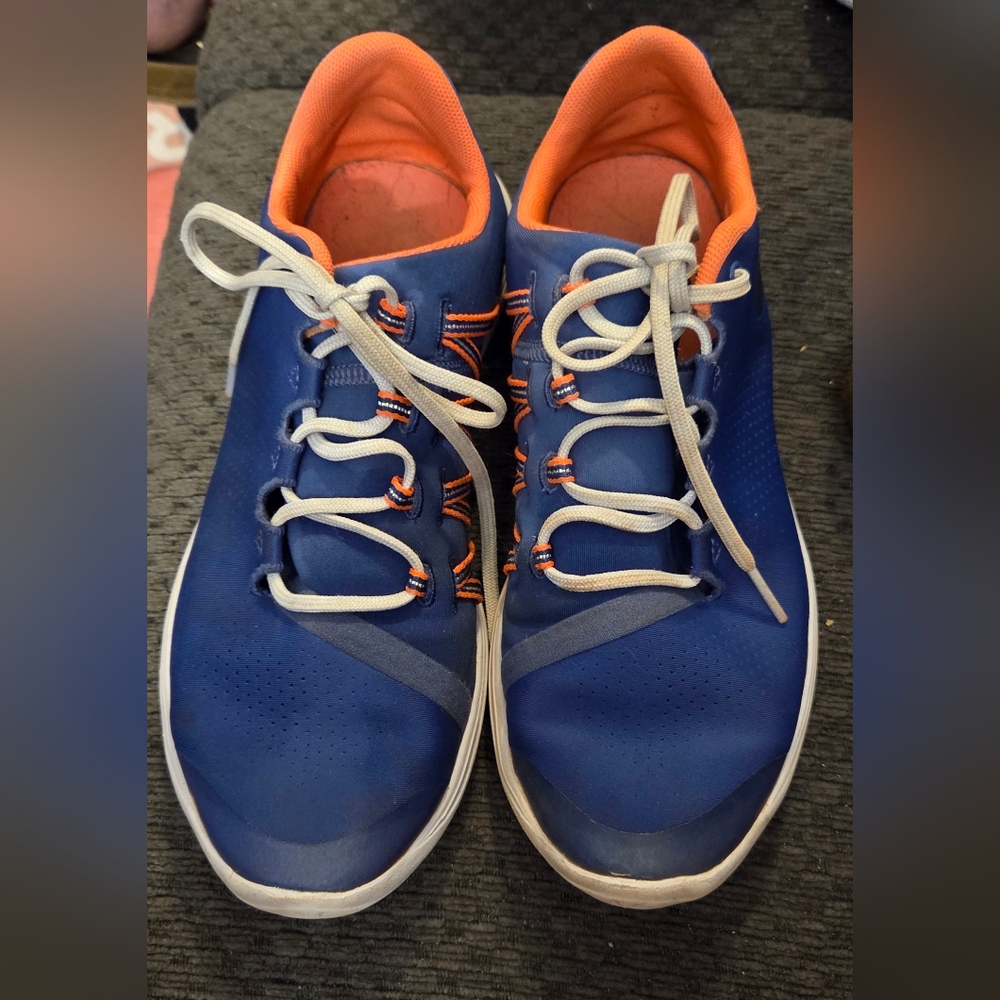 Under Armour Navy and Orange Athletic Sneakers